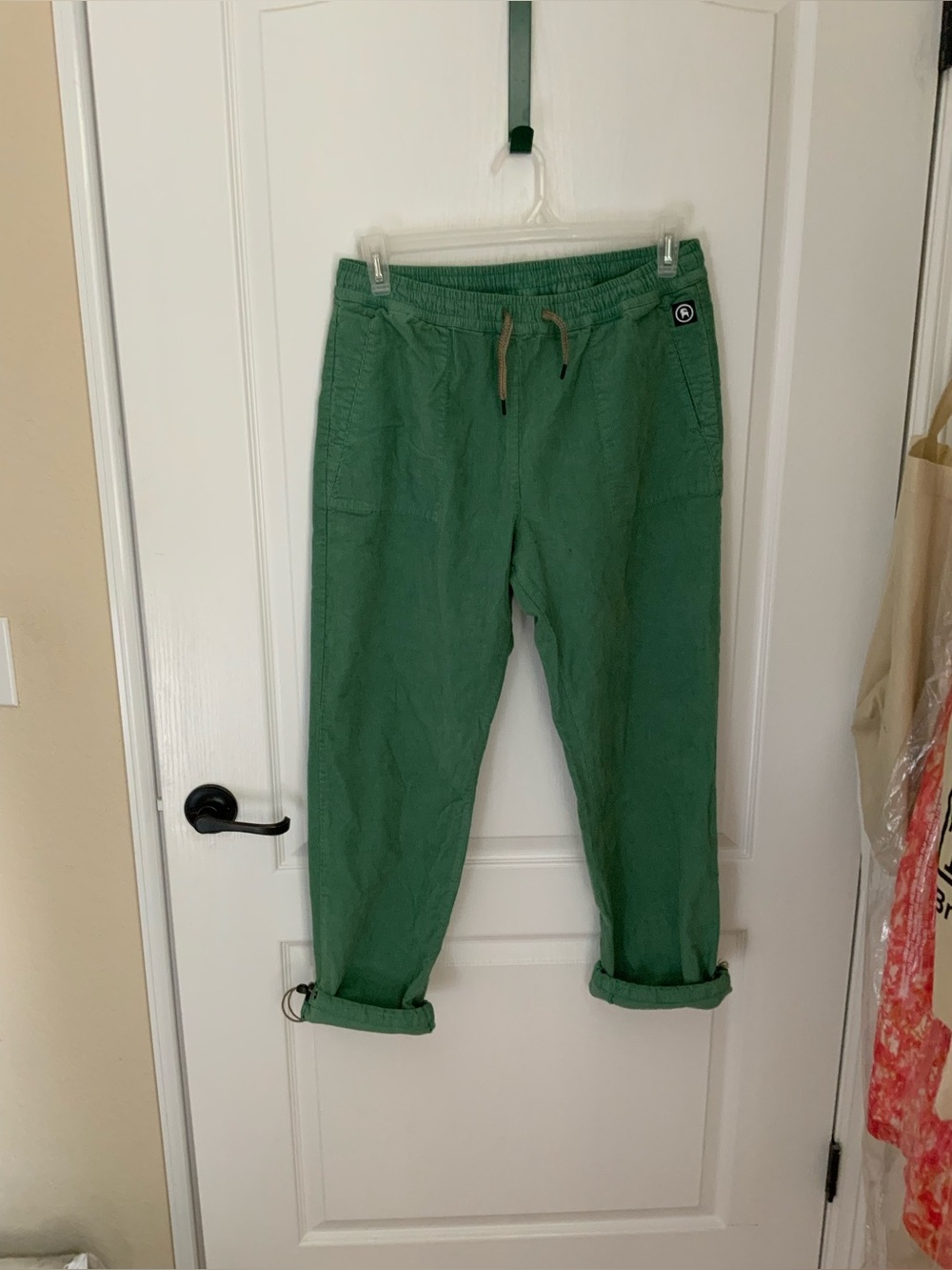Backcountry Green Casual Drawstring women’s corduroy Pants Sz M